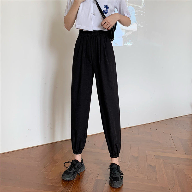 Korean high waist corset Harem Pants show thin and versatile