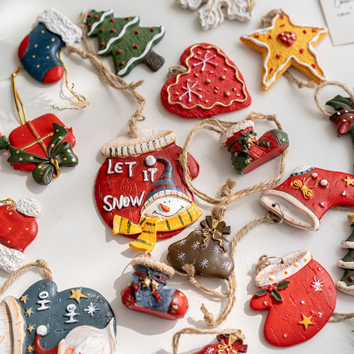 HROMEO圣诞装饰品复古做旧