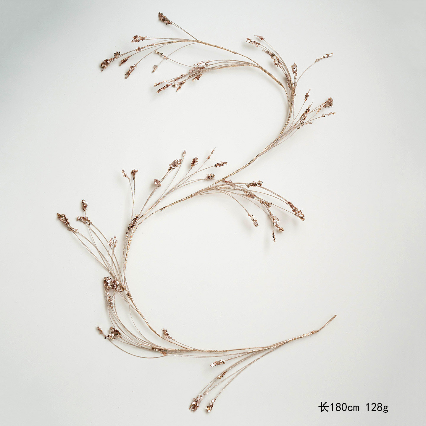 Hromeo 圣诞节装饰品闪粉香槟色银色藤条圣诞树闪粉藤条串装饰,节庆用品/礼品,圣诞装饰品,淘宝优惠券,粉丝福利购,淘宝优惠卷