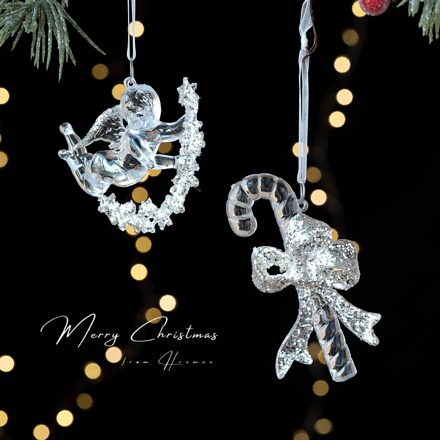 Hromeo圣诞节透明亚克力装饰