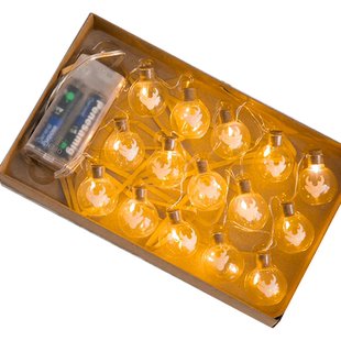 Hromeo 北欧ins玻璃球圣诞灯串 铜线LED灯圣诞氛围装饰品