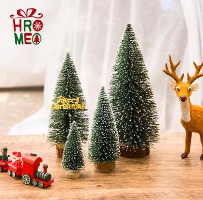hromeo迷你松针粘桌面小圣诞树