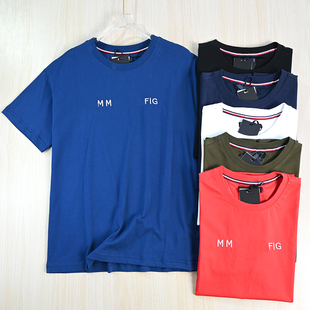 美汤系胸前一排字母刺绣圆领休闲短袖 T恤 好货2512 男装