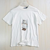 休闲短袖 思琪女装 T恤 美国单 胶印卡通熊圆领修身 253