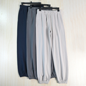 261 简约圈棉松紧腰系带修身 思琪女装 休闲卫裤