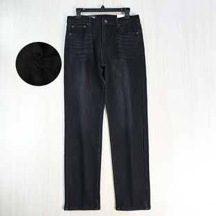 直筒休闲牛仔长裤 男装 加绒保暖弹力棉中高腰修身 好货2512