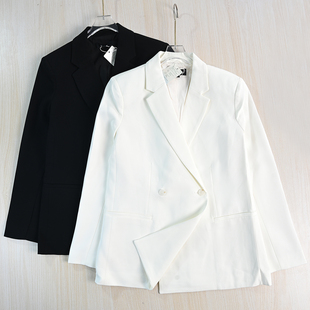 通勤醋脂混纺横排一粒扣职业休闲西装 263 思琪女装