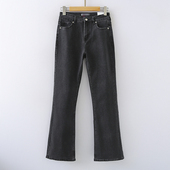 思琪女装 微喇牛仔裤 2510 30重工水洗复古时髦百搭中高腰显瘦修身