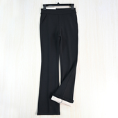 2512 舒适软弹加绒保暖松紧高腰修身 思琪女装 微喇叭休闲长裤