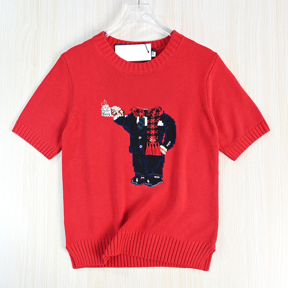 思琪女装 261/15美国单粗针棉线卡通熊圆领休闲短款短袖毛衣,女装/女士精品,毛衣,淘宝优惠券,粉丝福利购,淘宝优惠卷