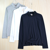 polo衫 思琪女装 美汤系通勤风刺绣小标珠地棉修身 长袖 2511