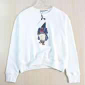 259 经典 思琪女装 胶印卡通熊圈棉圆领宽松休闲长袖 卫衣