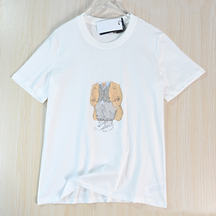 美国单胶印刺绣棉质圆领休闲短袖 T恤 2512 思琪女装