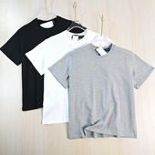 261 美国单通勤刺绣高克重棉领圆领短款 思琪女装 休闲短袖 T恤