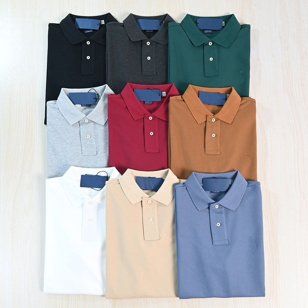 刺绣通勤珠地棉休闲短袖Polo衫