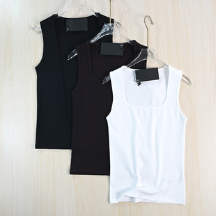 弹力棉U领修身 思琪女装 基础款 坎肩针织背心 263