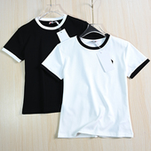 252 高克重重工刺绣撞色圆领修身 思琪女装 休闲短袖 T恤