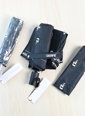 美系K尔缘 261/8 经典满印小人图案 自动雨伞防晒遮阳伞可收纳