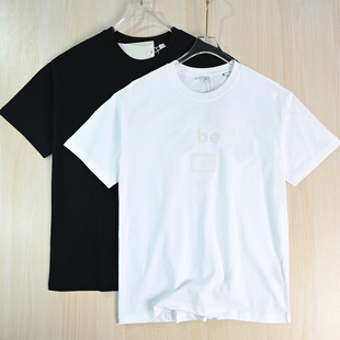 棉质刺绣字母休闲直筒圆领短袖 T恤 好货2512 男装