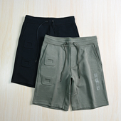 男装 16品质运动休闲浮雕大字母松紧腰系带针织短裤 好货 256