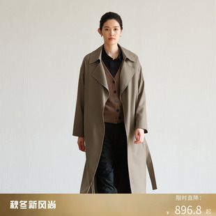 ltyp旅途原品 5折【微瑕疵】羊毛醋酸率性风衣女秋过膝长款外套