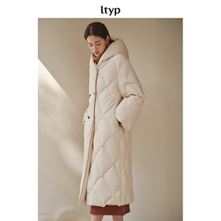 ltyp旅途原品 【微瑕疵五折】341G重磅95白鹅绒连帽加厚羽绒服女