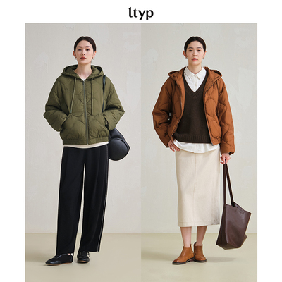 ltyp旅途原品【5折微瑕】95白鸭绒连帽显瘦羽绒服 加厚保暖外套女