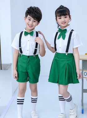 夏季中小学生裙子合唱团背带裤