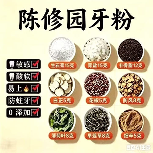 陈修园中药固齿方中药牙粉