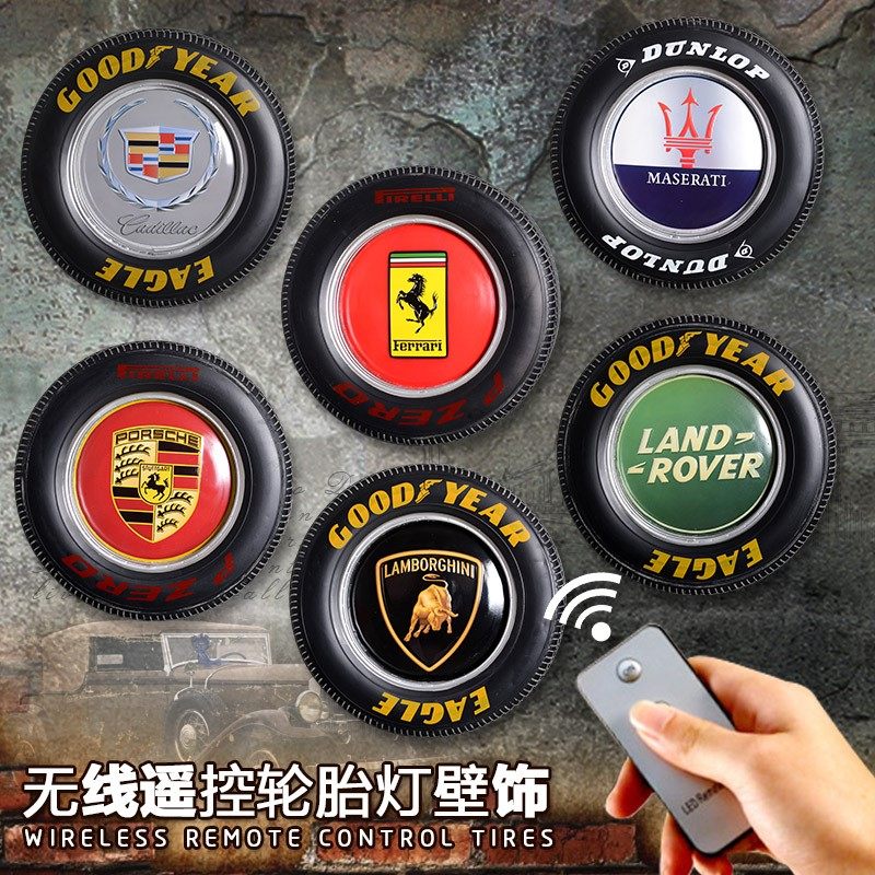 美式复古工业风铁艺壁饰酒吧轮胎创意墙壁挂件墙面灯背景墙装饰品|ruв категории Домашний быт, роспись - от Buy2taobao.com для оказания профессиональной услуги покупки агента Taobao