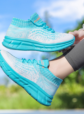 春秋季2024新款透气广场舞鞋男女同款运动休闲鞋软底跳舞鞋23107