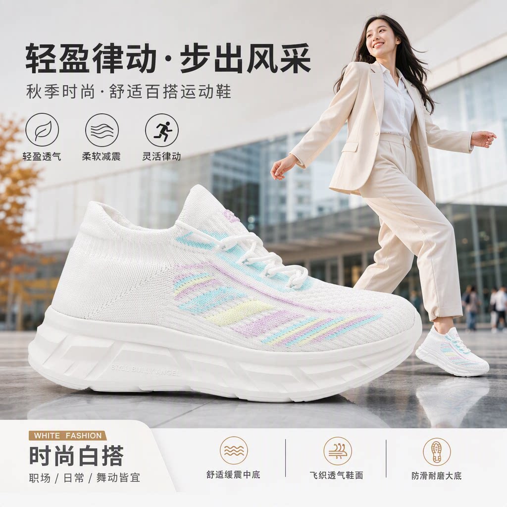 牛霸道秋季新款男女健身曳步舞鞋运动健步鞋广场跳舞鞋277035
