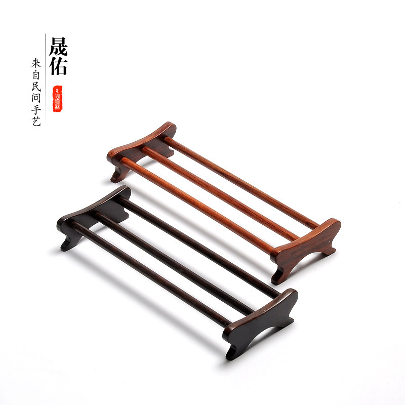 晟佑黑檀木茶杯架子架沥水茶杯垫图片