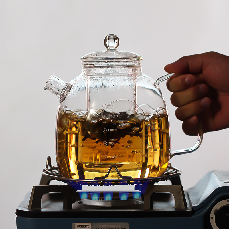 耐高温玻璃煮茶壶 高硼硅玻璃围炉煮茶泡茶壶2025新款明火玻璃壶