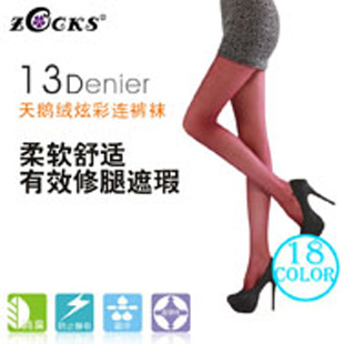 ZOCKS 高弹力天鹅绒13D超薄款连裤袜 糖果色美腿丝袜打底袜siwa夏
