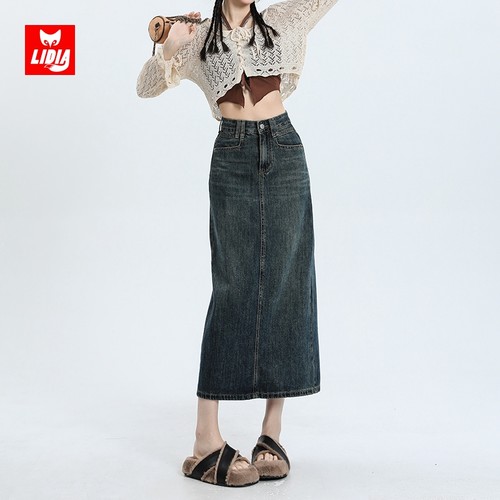 女士半身裙裙子高腰显瘦