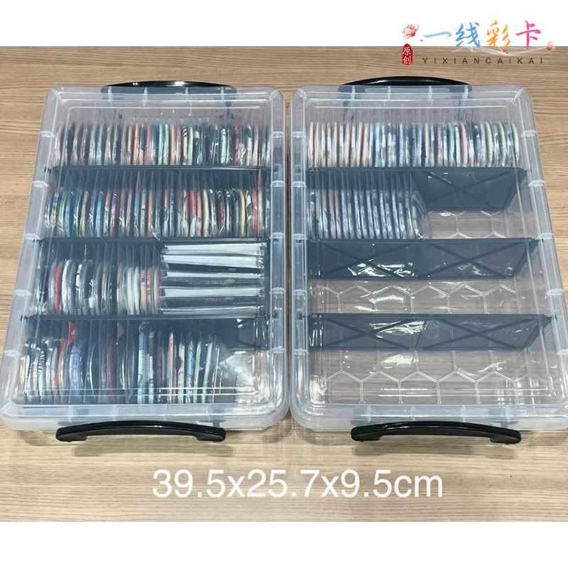 桌面多功能大容量带隔板防尘盒谷子吧唧周边手账贴纸公仔收纳盒图片