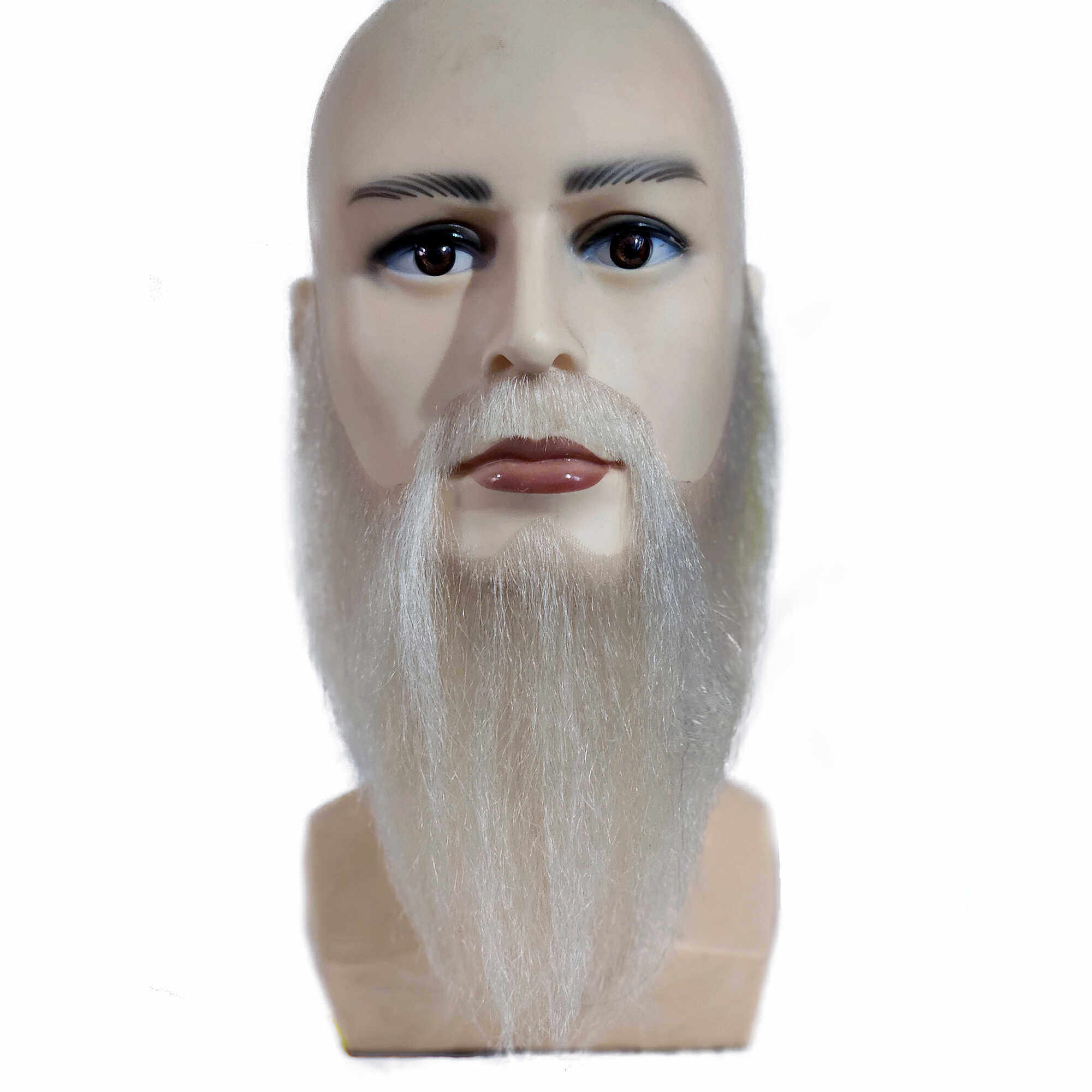长款白色络腮胡云诗男士山羊胡子