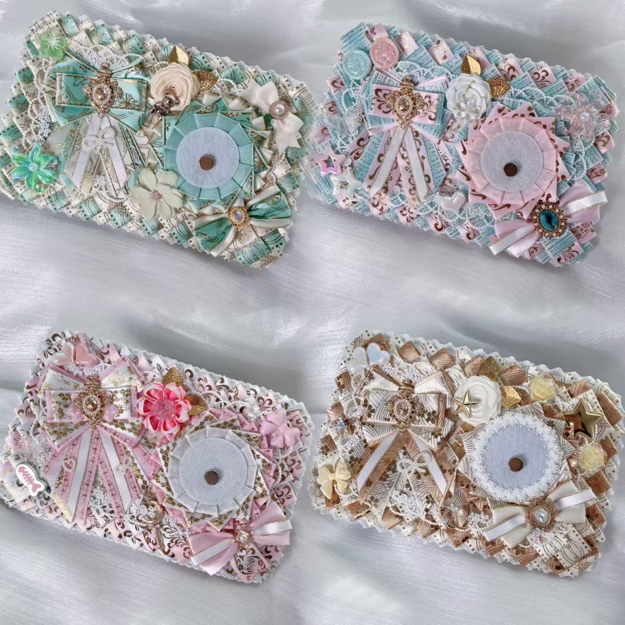 梯形痛板圆形徽章托点缀痛包装饰可爱甜美痛包谷美填充饰品