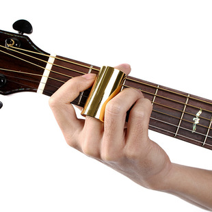 吉他多色金属滑音棒管透明玻璃滑棒指套乐器民谣贝斯左手60mm