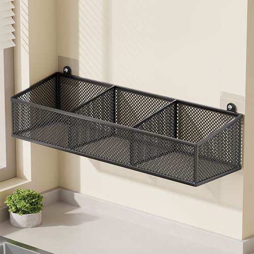 厨房葱姜蒜收纳盒生姜大蒜壁挂收纳篮分区收纳神器多功能墙上挂篮