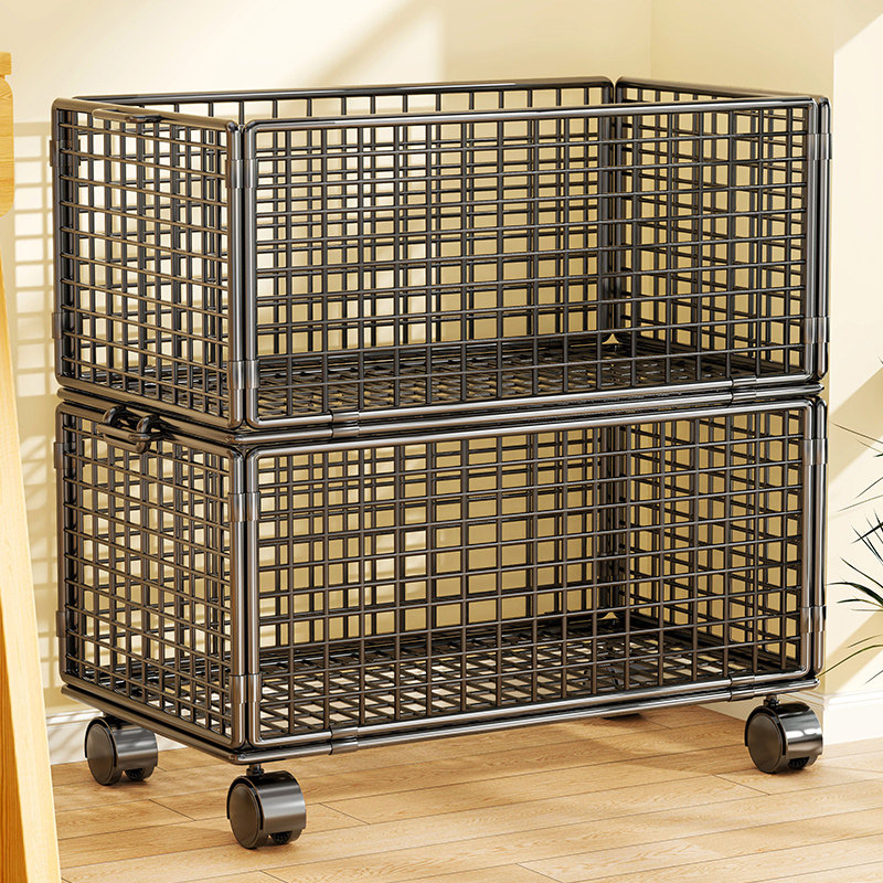 收纳箱桌下书本收纳盒带轮可移动书箱放书柜子学生教室用收纳神器