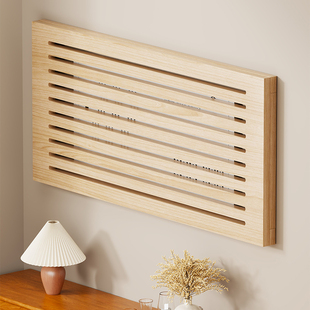 原木风电表箱装饰画现代简约配电箱遮挡盒客餐厅挂画电箱盖面板画