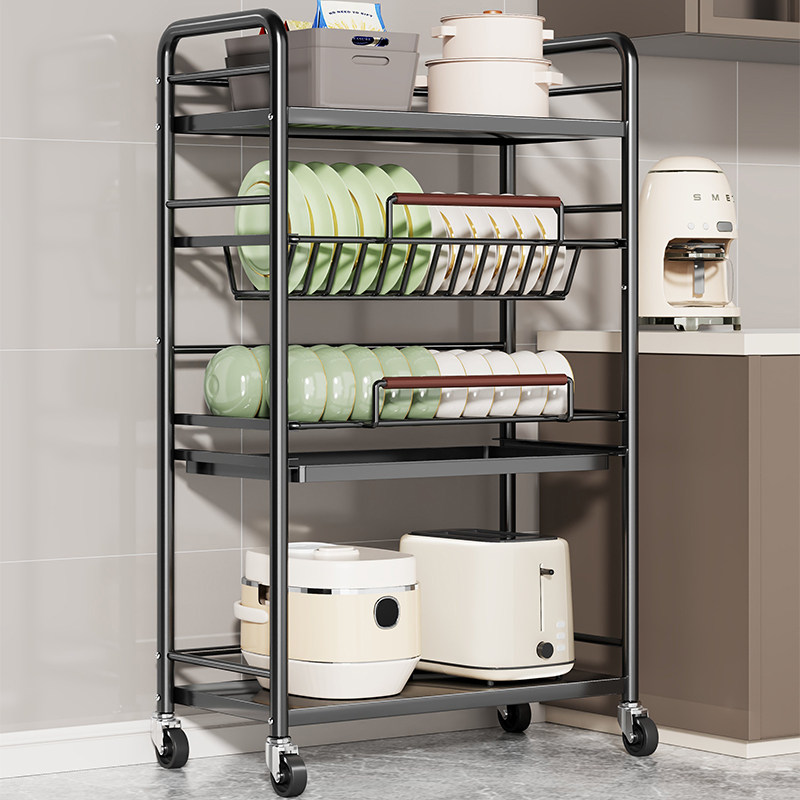 厨房多层落地锅架多功能可移动碗碟收纳层架家用微波炉架子沥水碗,3C数码配件,USB多功能数码宝,淘宝优惠券,粉丝福利购,淘宝优惠卷