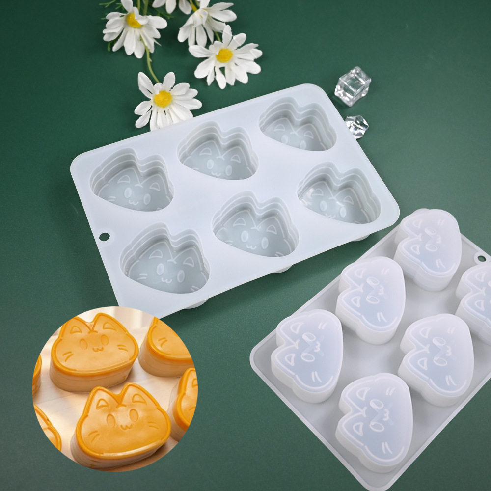 卡通猫咪头慕斯蛋糕硅胶模具 可爱小猫半熟芝士捏捏模具手工皂模,厨房/烹饪用具,烘焙模具,淘宝优惠券,粉丝福利购,淘宝优惠卷
