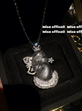 “爱神丘比特”新中式水沫玉小佛公吊坠项链新款小众设计冰透玉髓