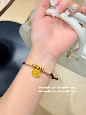 凯蒂猫饼｜新年红绳本命年金色手链手环女送礼可爱kitty金店同款