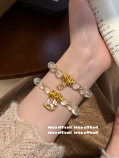 招财小马和葫芦～天然白水晶盘缠手链手串小众原创设计精致高级感