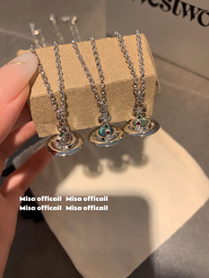 Misa 立体土星项链锁骨链女轻奢小众高级 officail｜小号orb合集