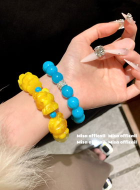 小熊和海｜新品天然天河石蜜蜡手串转运手串手链百搭显白礼物小众